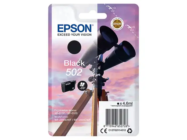 Epson 502 Noir C13T02V14010